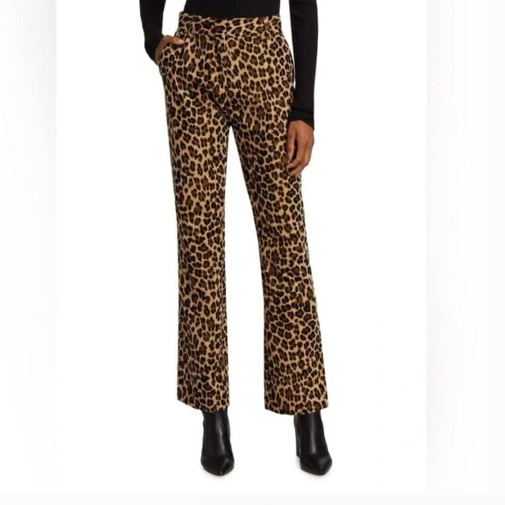 FRAME Mini Boot Cheetah Print Trousers